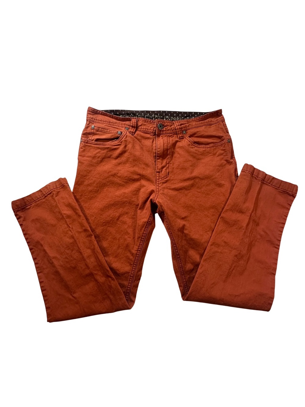 prAna Tucson Men’s Slim Fit Pants Rust Orange 33x30